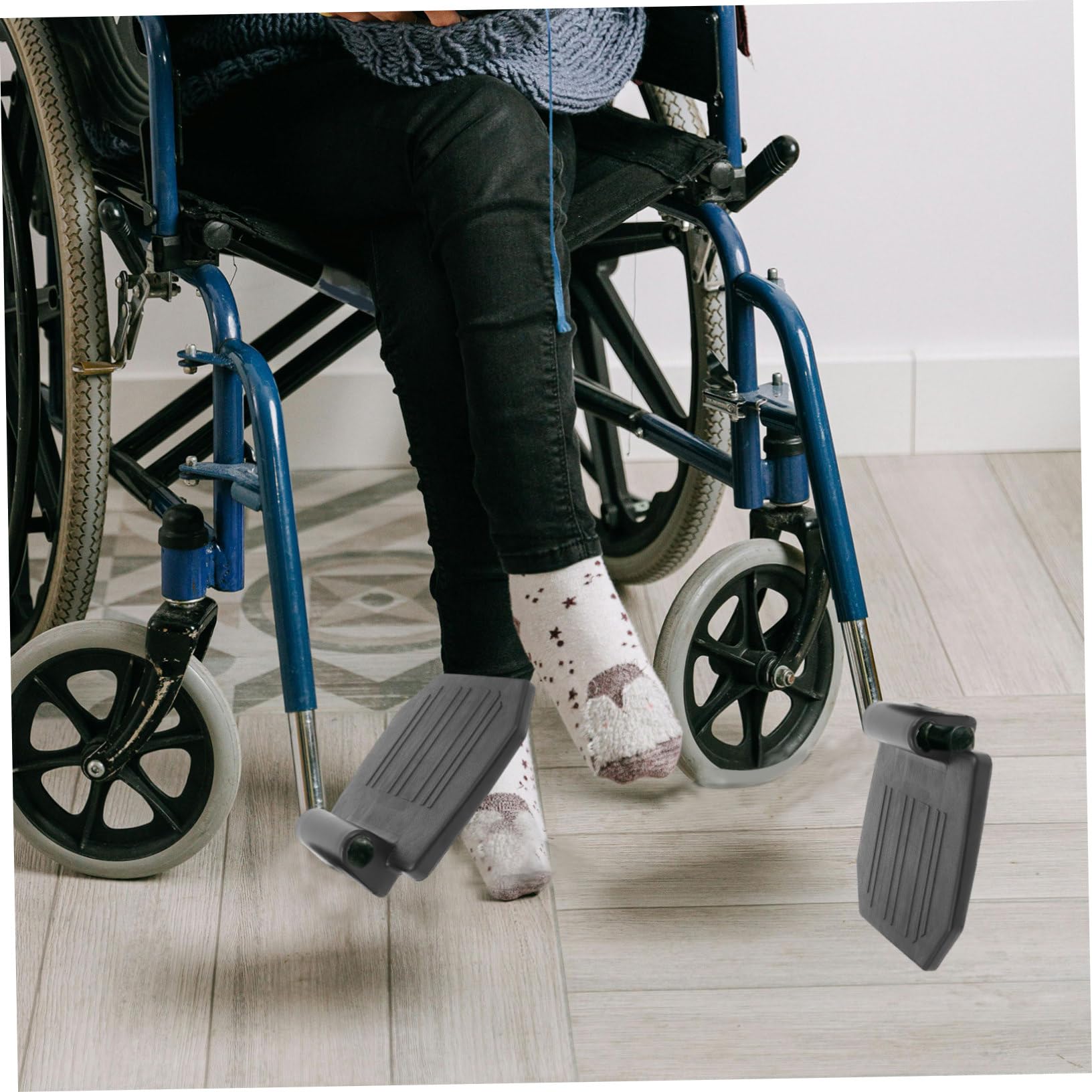 Yardenfun Reposapiés Diámetro Adaptador 22mm para Usuarios Movilidad Reducida Paquete de 2 Piezas Silla de Ruedas de Pp Ligero y Fácil de Transportar