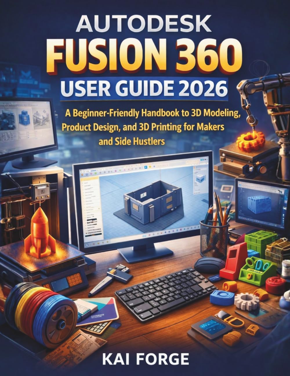 AUTODESK FUSION 360 USER GUIDE 2026: A Beginner-Friendly Handbook to 3D Modeling, Product Design, and 3D Printing for Makers and Side Hustlers