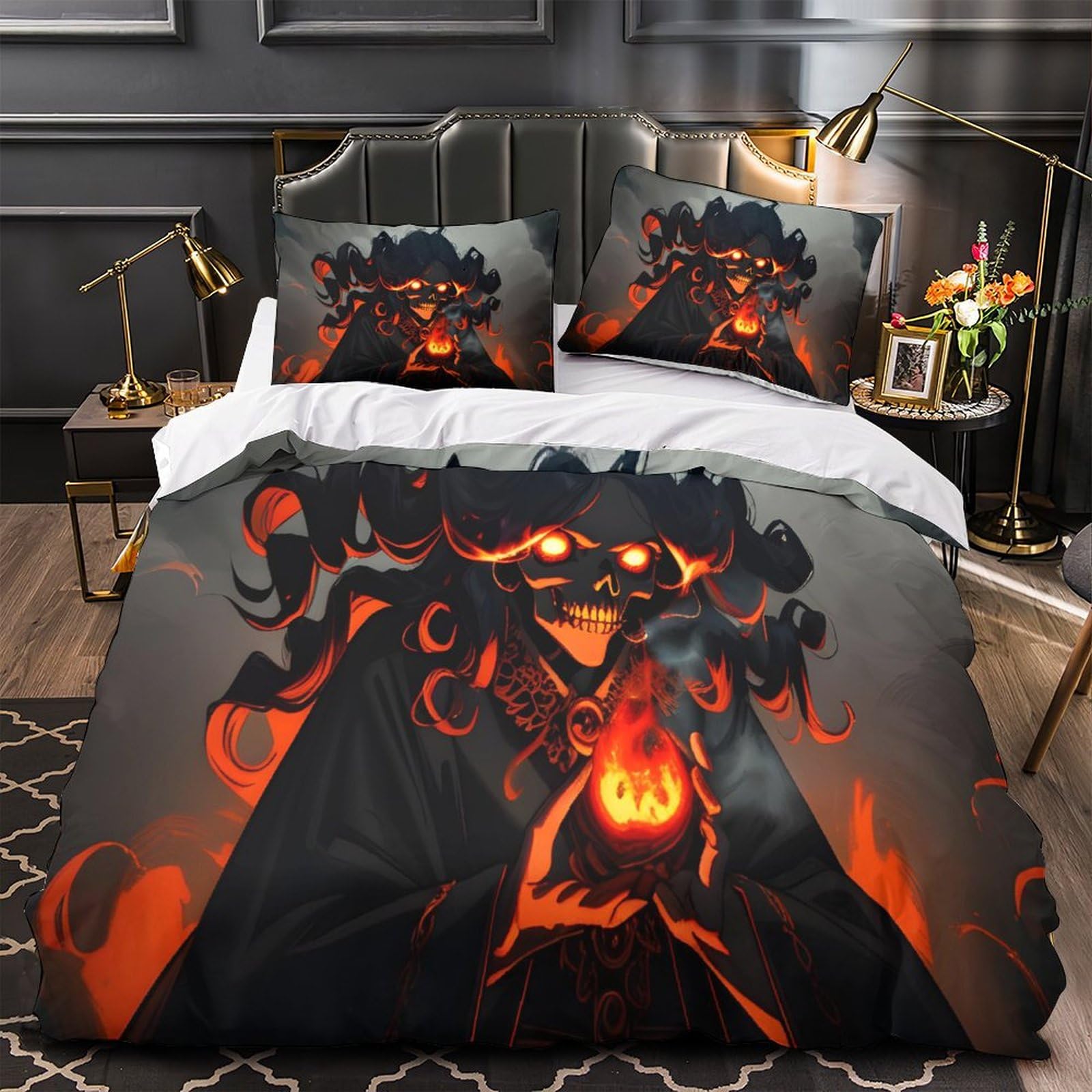 Housse De Couette Motif Ours 3D Couette Et Taie Ensemble De Literie Fleur, Contient Deux Taies D'oreiller, 100% Microfibre Housse De Couette Noël