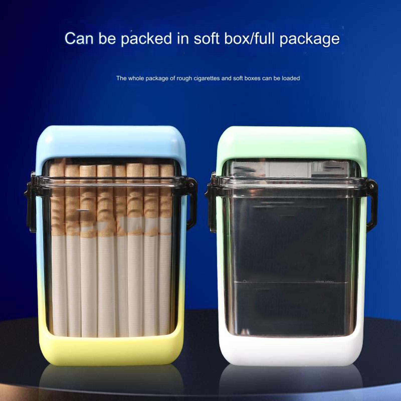 Amazon.com: GAOQLX-RSDK Transparent Plastic Cigarette Box 20-Pack Thick  Cigarette Box USB Cigarette Lighter Transparent Cigarette Box,C : Health &  Household