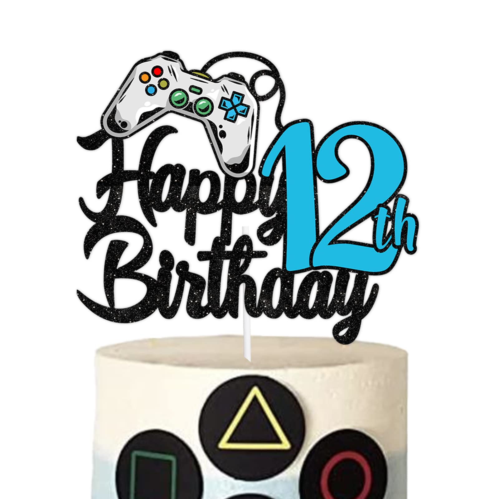 Blue 46th Birthday Cake Topper - Royal Blue Glitter 'Cheers To 46 Years' Decor