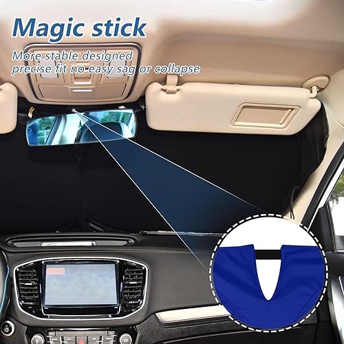 Miniatura 2 de Parasol de coche con bandera de Filipinas para parabrisas de ventana delantera, bloqueador de sol con bolsa de almacenamiento, anillo de acero,