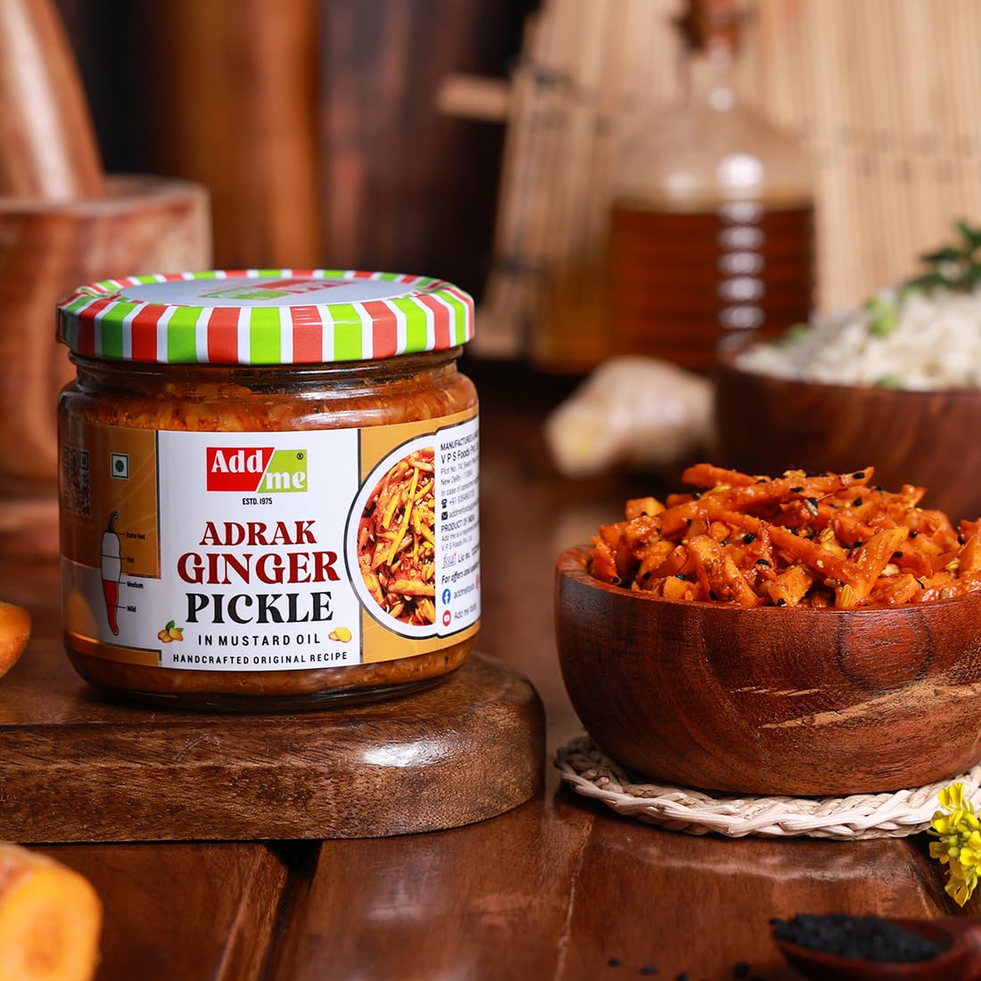 Ginger Pickle in Mustard Oil 300grm | Homemade Adrak Ka Achar | Natural Authentic Handmade Ginger Pickles | Deliciously Tangy Gingers Pickle | Perfect for Adding a Zesty Kick to Your Meals - Image 3 thumbnail