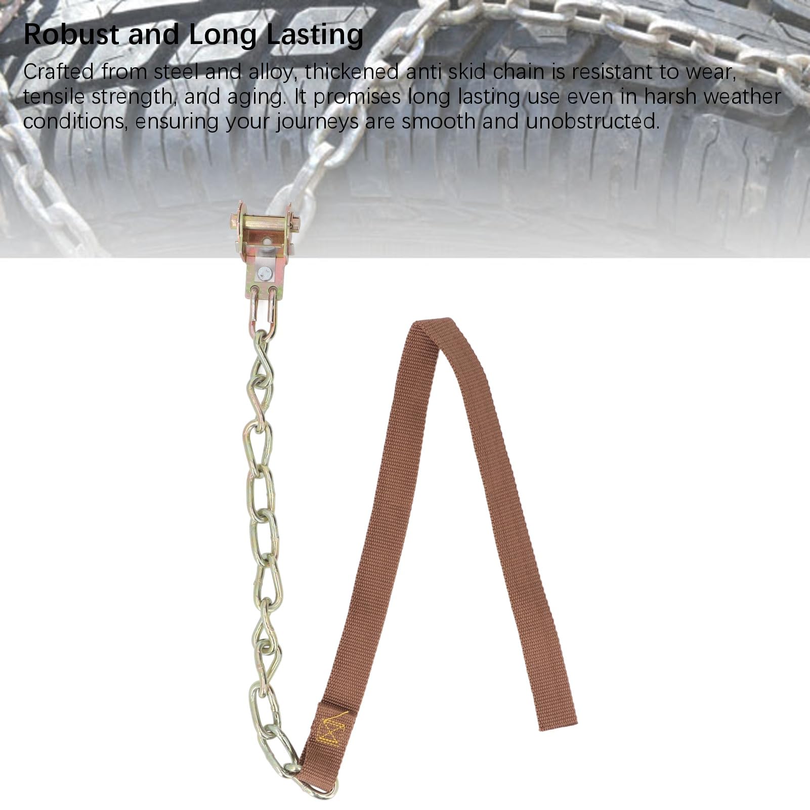 Ausla Catena per Pneumatici da, Catena per Pneumatici Antiscivolo in Lega di Acciaio 8 Pezzi per da 165 a 265 Mm, Installazione Rapida, Rompighiaccio, Bassa rumorosità, per Auto SUV Camioncino Uso