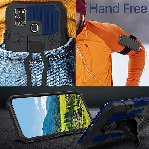 Miniatura 3 de Funda compatible con Samsung Galaxy A21S, con 2 unidades con protector de pantalla de vidrio templado, funda protectora probada contra caídas de 15