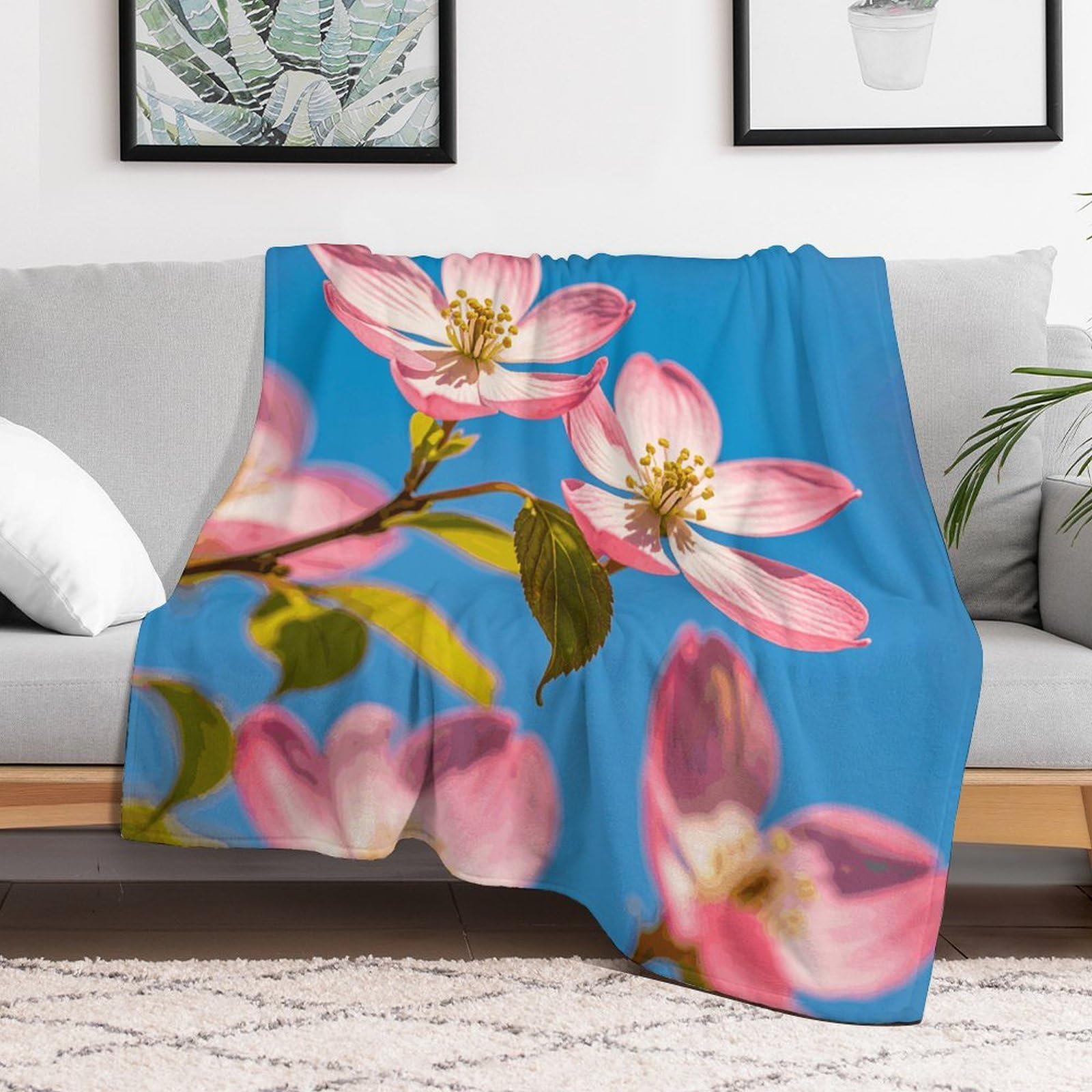 Couverture polaire flanelle douce 150x200cm pour rester au chaud sur le canapé sans transpirer