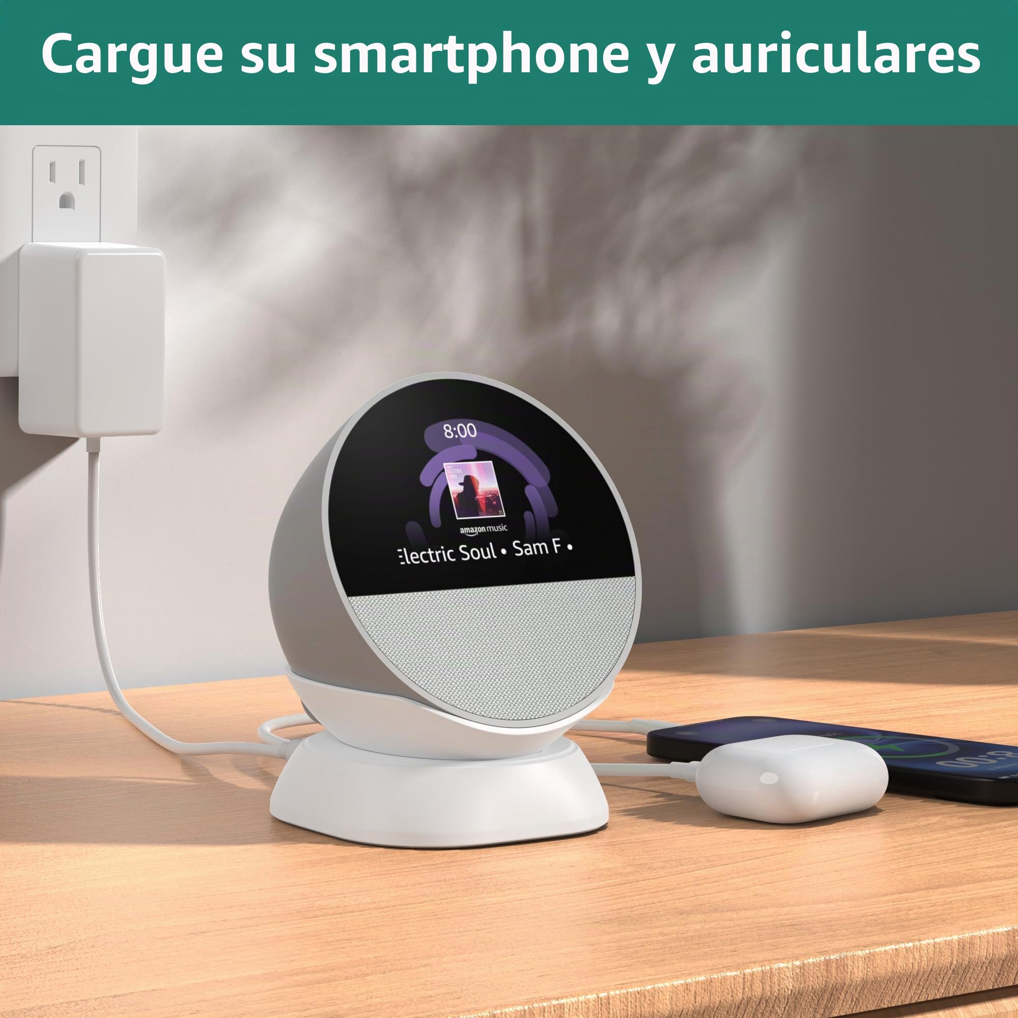 HomeMount Ultimate 2024 Spot Stand - Hub de Carga para Spot, Smartphones y más con Puertos USB-C/A, diseño Elegante, Estable y Que Ahorra Espacio (Blanco)