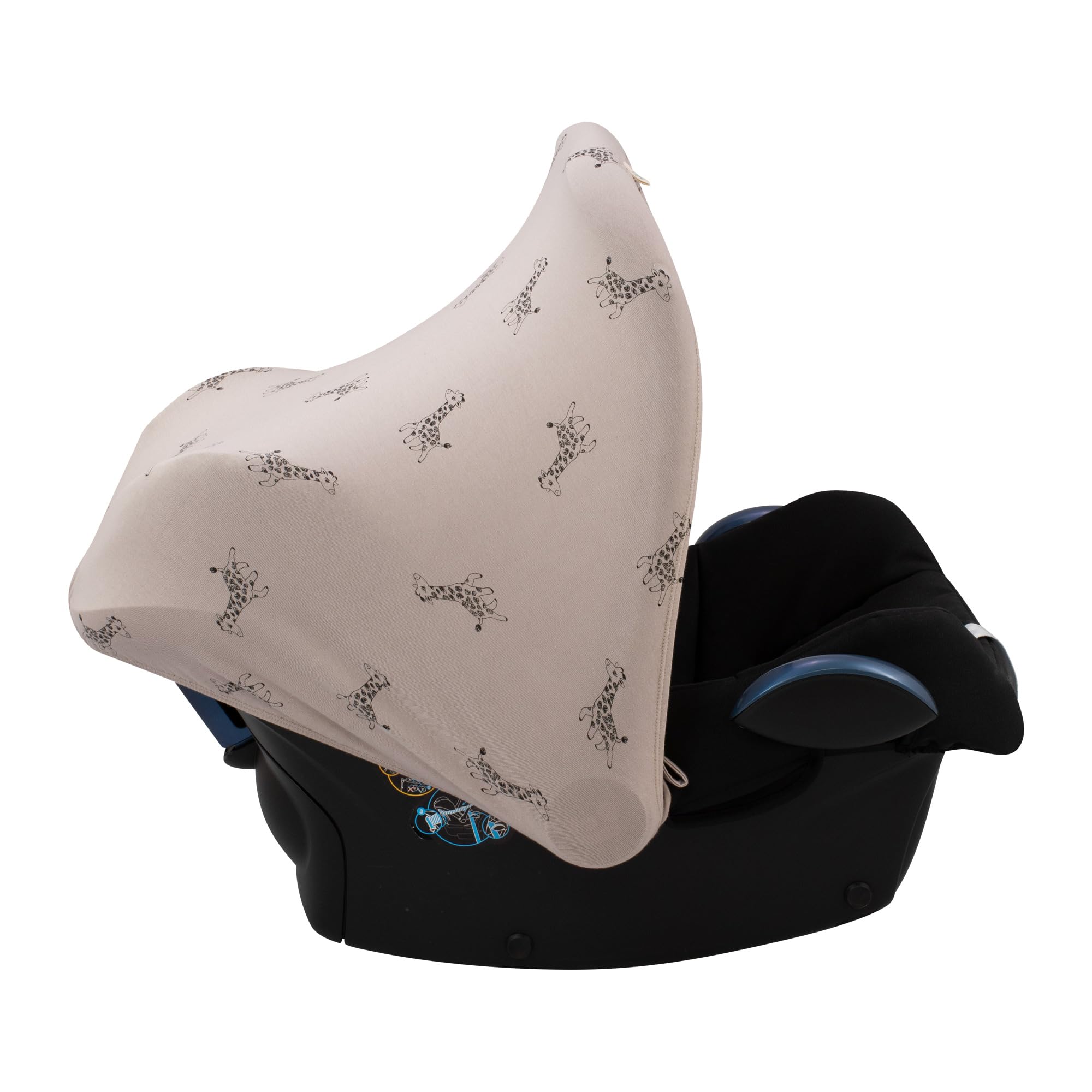 JYOKO KIDS Capota Universal para Portabebés, compatible con Maxi cosi, Silla de Coche Grupo 0 Bebé y Cochecito, apto para la mayoría de las Marcas (Giraffe)