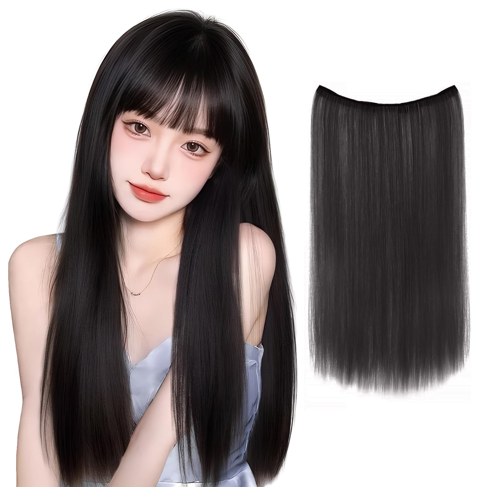 Amazon.co.jp: mefeny エクステ ヘアエクステ 黒 子供 ポニーテール
