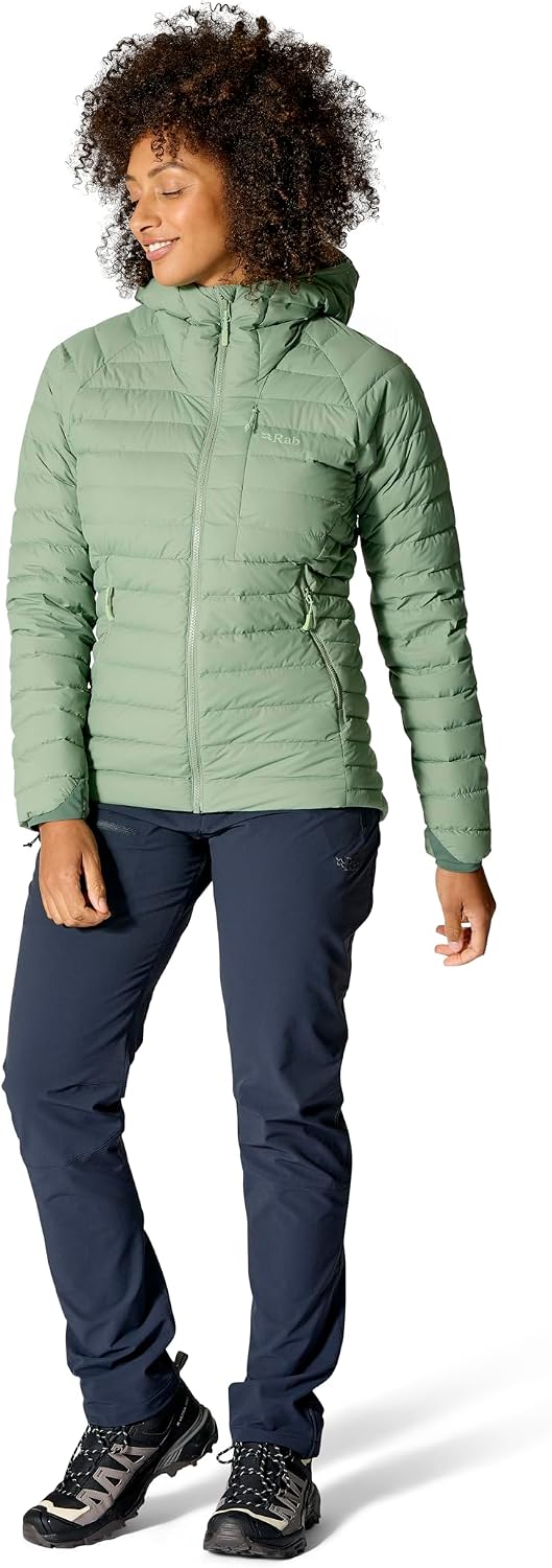 Rab Women's Microlight Windstopper Hoody - GTX Windproof Gore-Tex Down Jacket for Skiing & Climbing