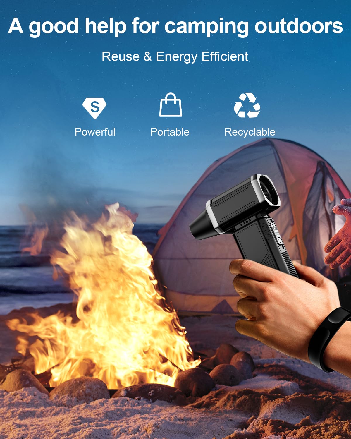 Powerful Compressed Air Duster, Cordless Handheld Electric Blower With 160,000 RPM Jet Air Flow For Keyboard Cleaning, Outdoor Use, Pet Grooming, Home Cleaning - View #7