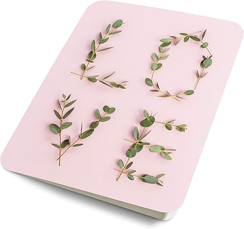 Tarjetas de notas artesanales en blanco por Studio Oh!  el amor entre las hojas  Paquete de 8  4.25 pulgadas × 5.5 pulgadas de papel de arte