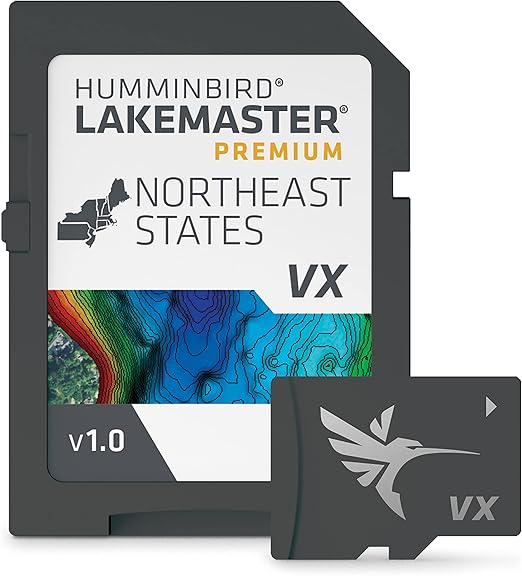Humminbird LakeMaster Premium Northeast V1 Map SD Card for Fish Finders