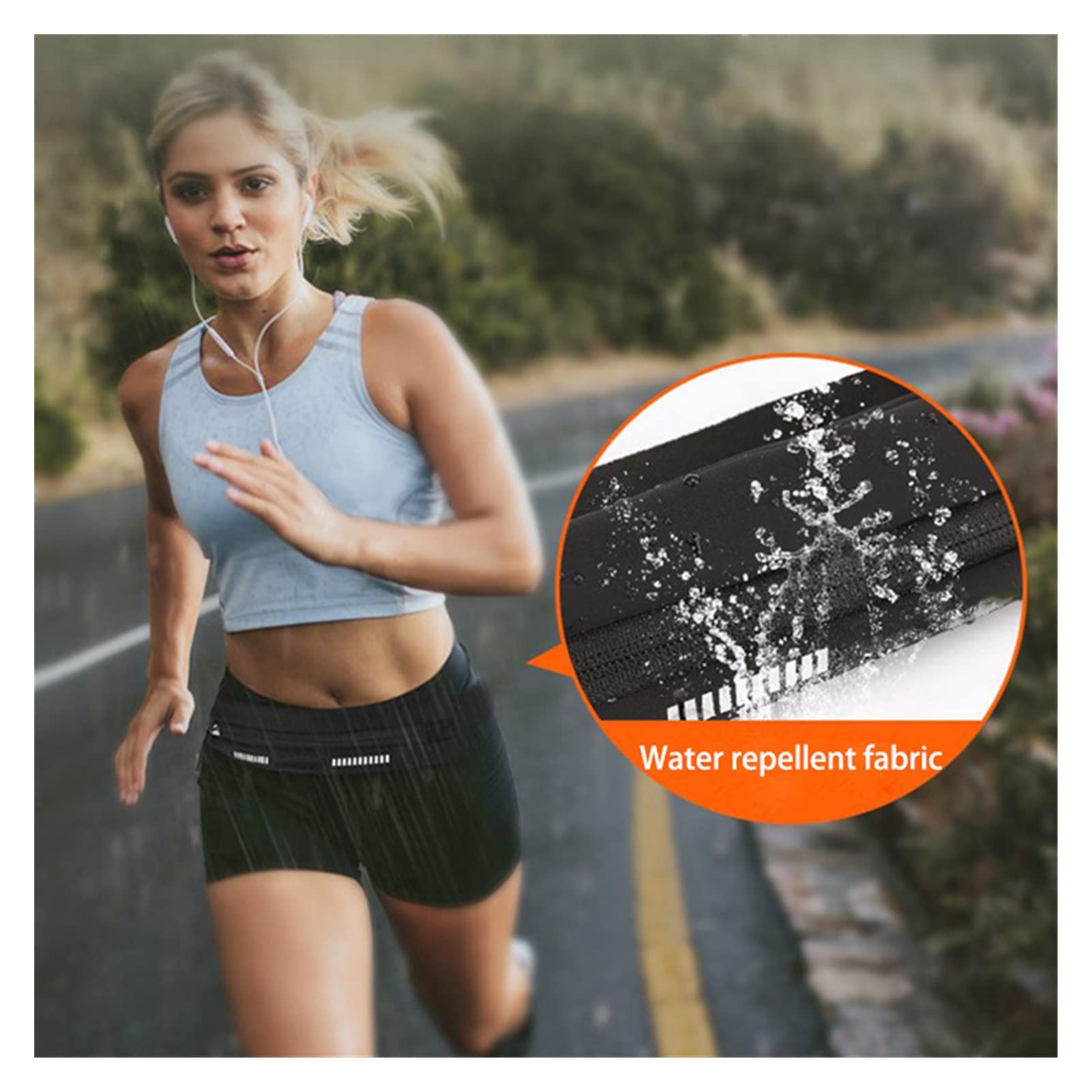 Wasserdichtes Lauf Taillenbeutel Telefonbeutel Frauen Outdoor -Radsport -Hüftbeutel -Fitnessstudio tragbare reflektierende Fitness -Fanny -Packung