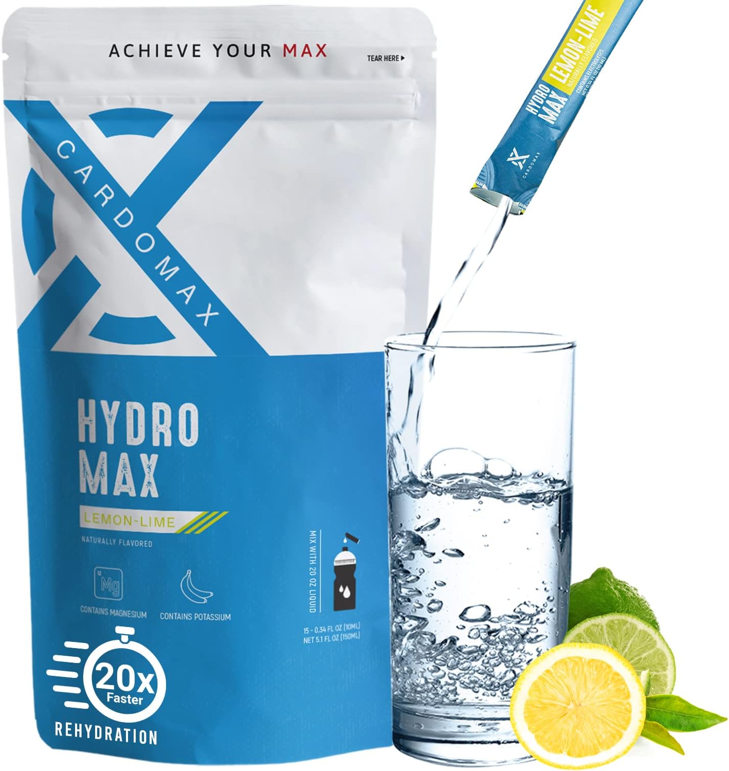 CARDOMAX Hydration Packets Electrolyte Drink Mix HydroMax