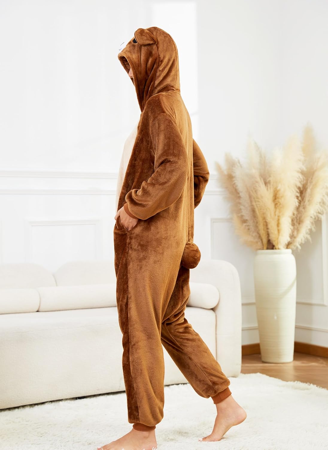 Unisex Adult Halloween Costumes, Animal Onesie Pajamas Cosplay Party Costume Sleepwear Homewear - Image 5