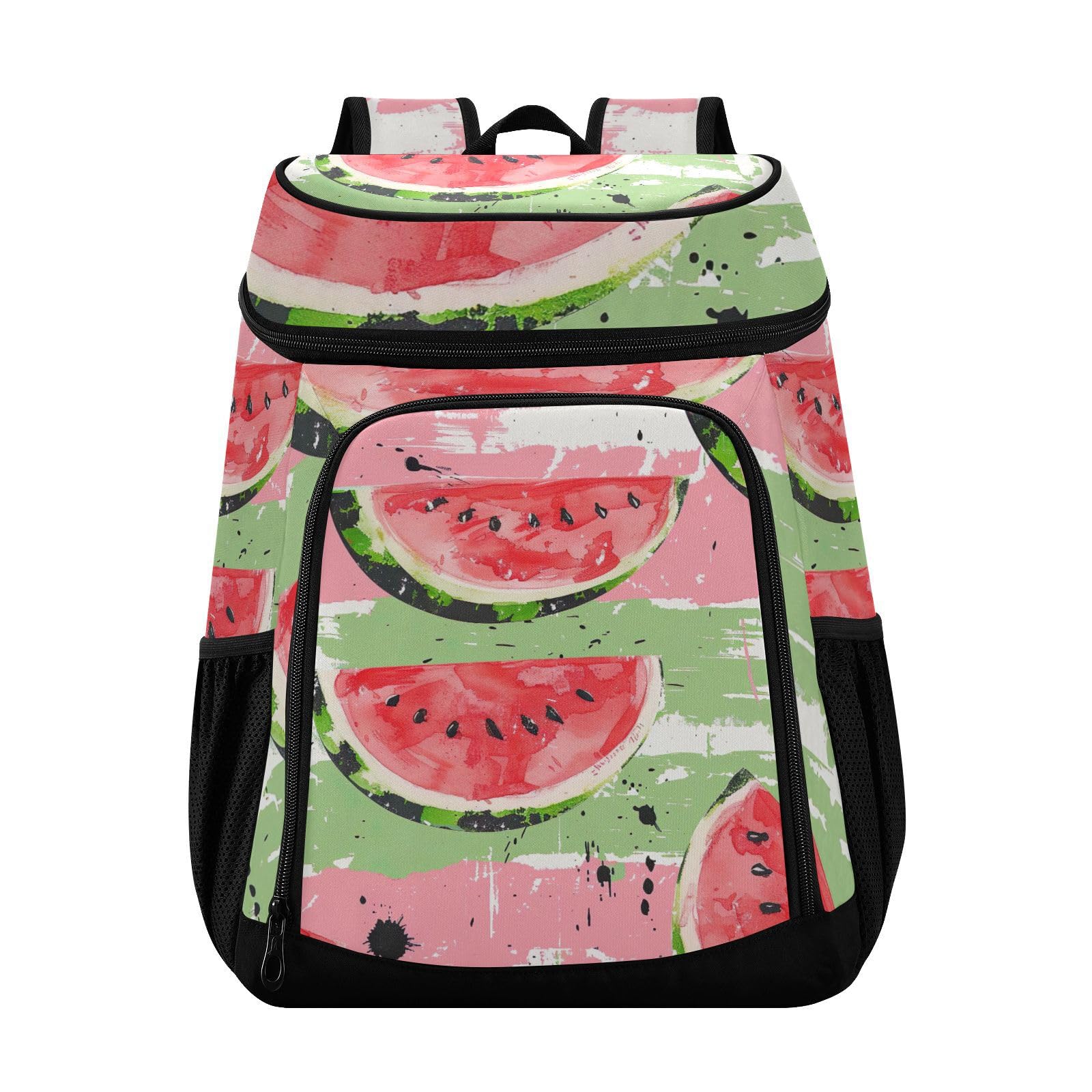 Watermelon Cooler Backpack 36 Cans Insulated Backpack Cooler Leak Proof Cooler Bag Lightweight Backpack for Lunch Camping Picnic Beach