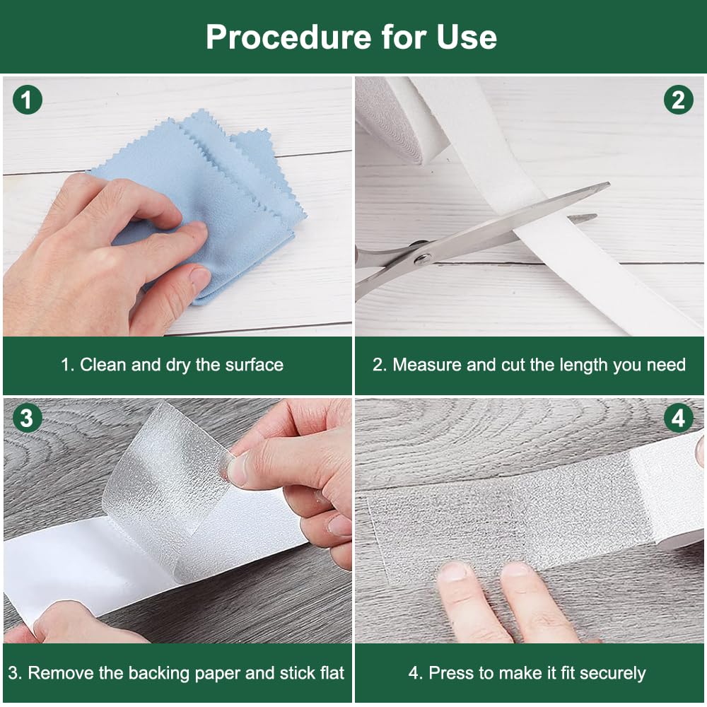 Nastro Antiscivolo Trasparente 20m X 2cm | Per Scale Interni Ed Esterni | Adesivo Forte | Impermeabile - Foto 3