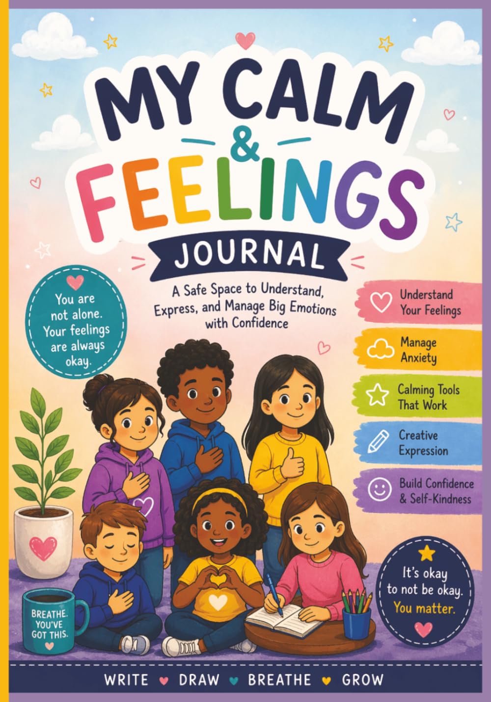 My Calm and Feelings Guided Journal: A Guided Emotional Regulation Workbook to Understand Big Feelings, Manage Anxiety, Build Confidence & Learn Coping Skills Through Writing and Drawing