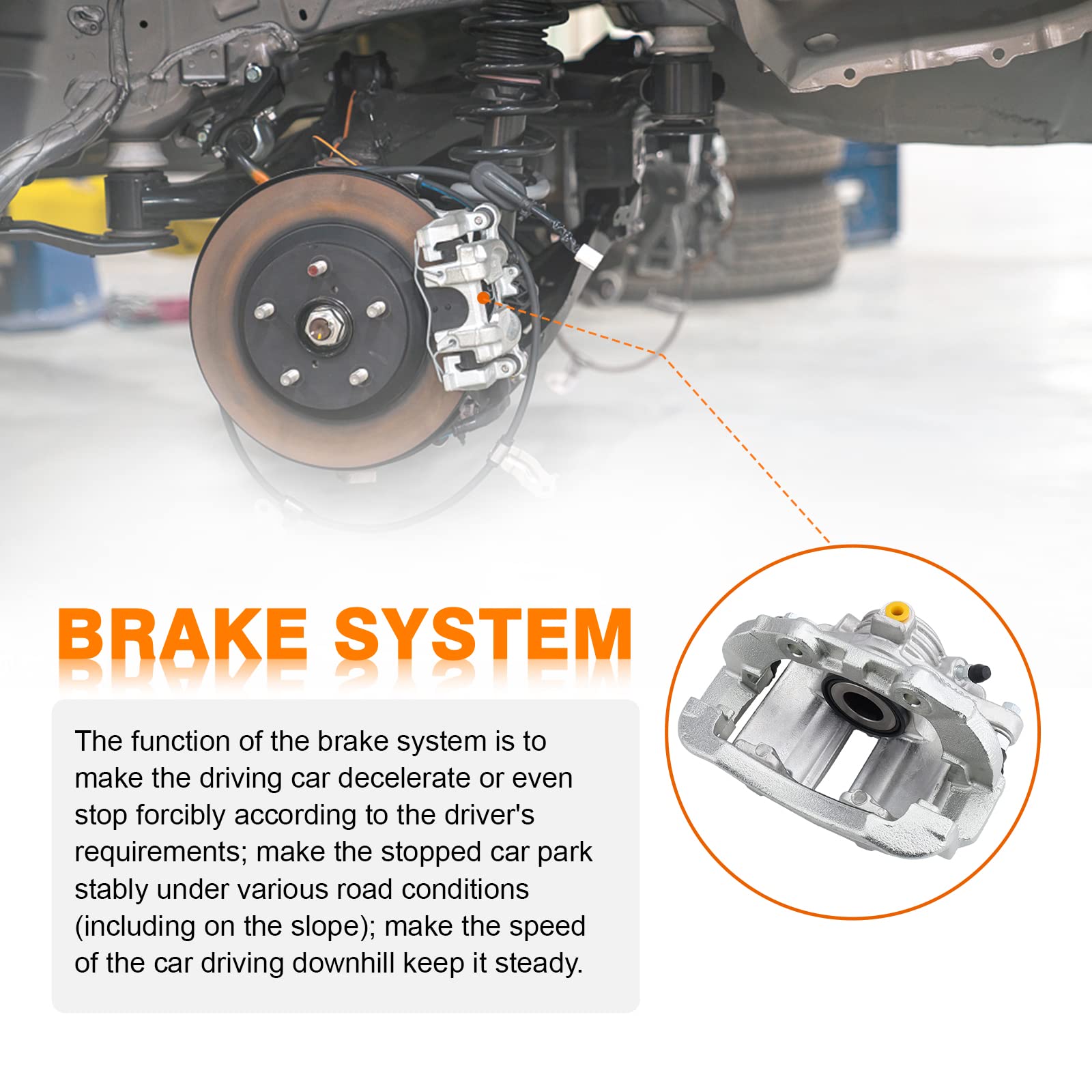 Amazon.com: 18B4712 Rear Left Brake Caliper, ONLY Fit for  