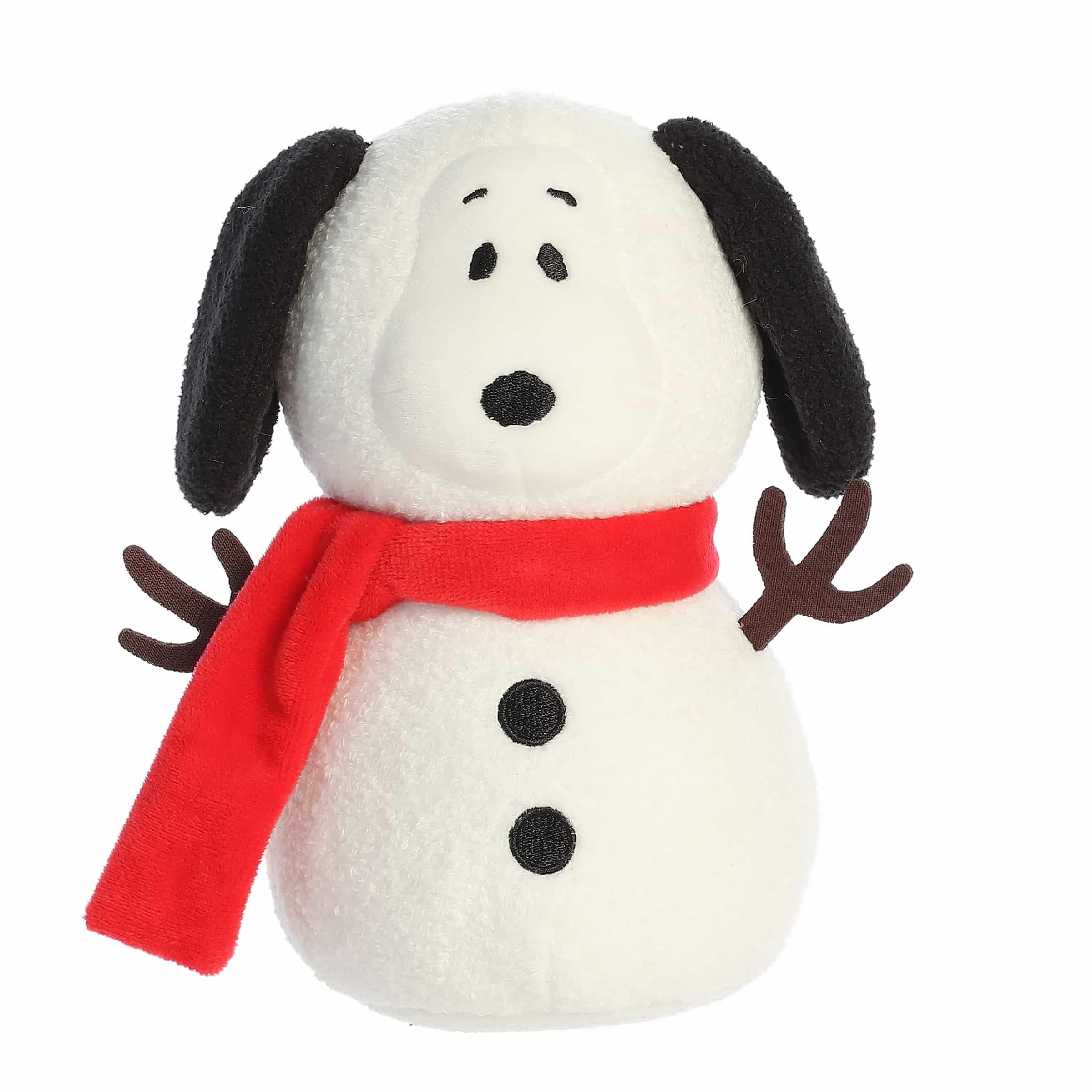 Aurora® Festive Peanuts® Snow Beagle Stuffed Animal - Officially Licensed Toys for All Snoopy Fans - Perfect for Holiday Decorations or Gifts - White