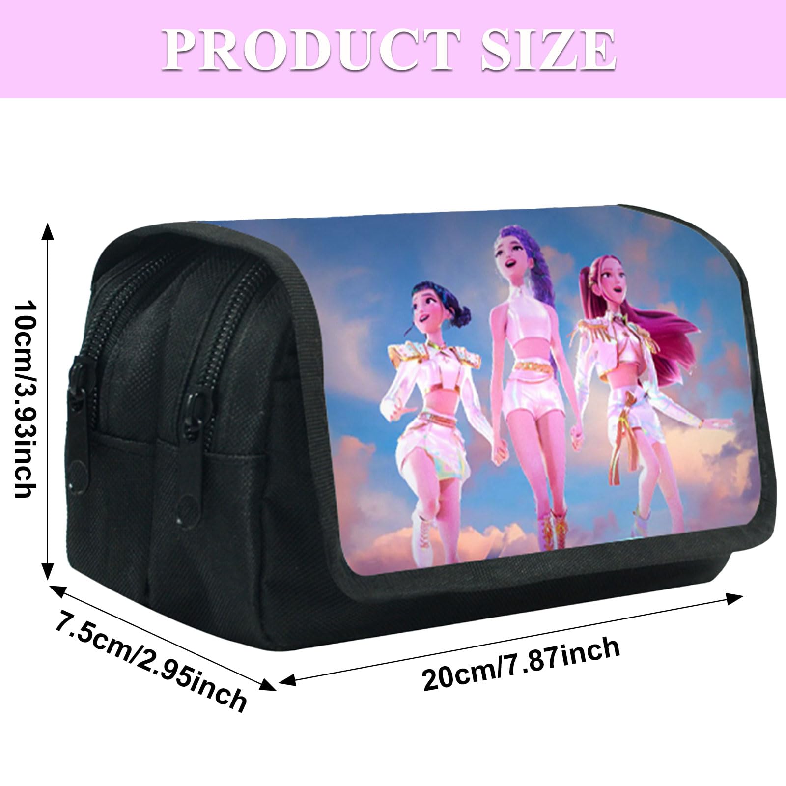 Trousse Scolaire Cartoon Grande Capacité Double Fermeture Éclair pour Enfants