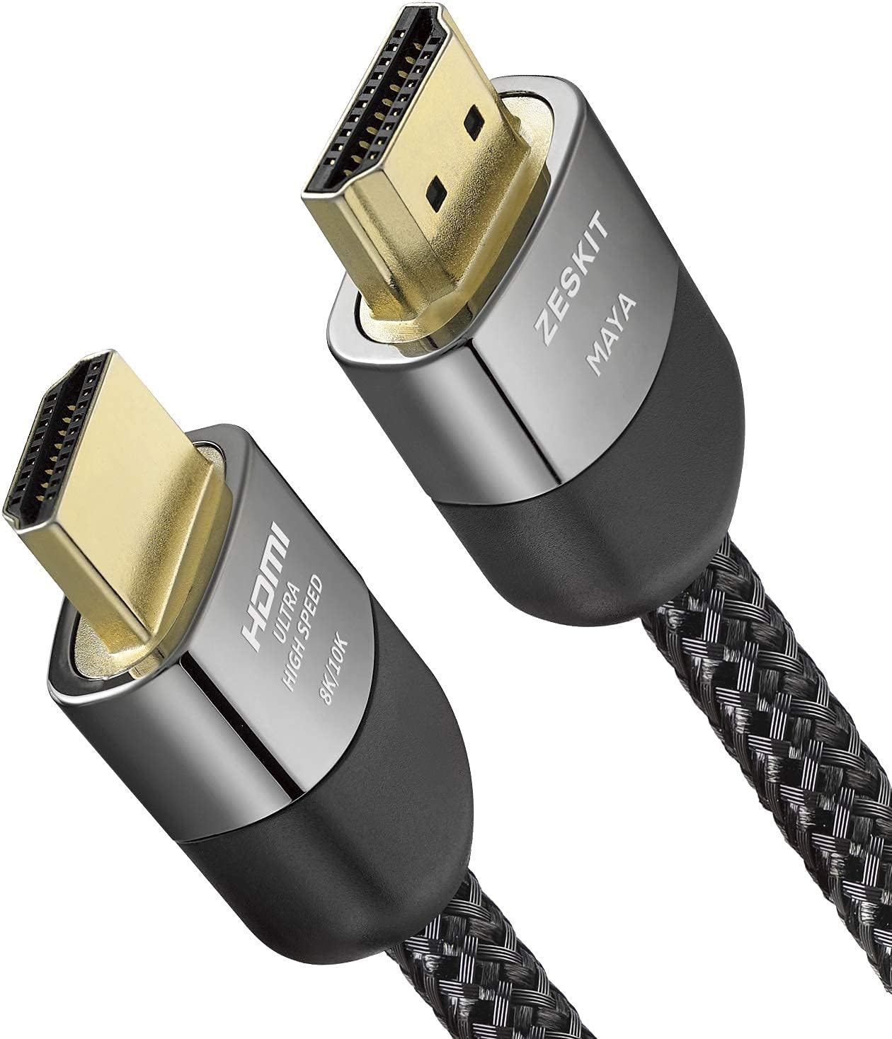 Zeskit Certified 2.1 8K HDMI Cable 48Gbps 4K120Hz Compatible with Soundbar eARC HDR10 VRR Dolby Vision Atmos HDCP 2.2 & 2.3 Gaming PS5 Xbox Series X Apple TV Roku Monitor (Ultra High Speed Maya 10ft)