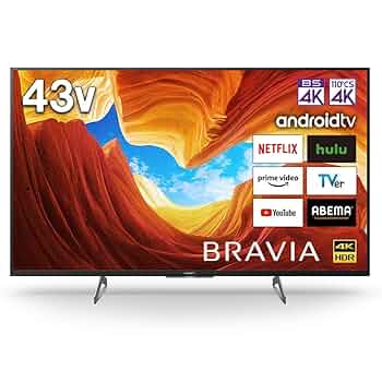 液晶テレビ Sony Bravia 43型 2020年製 録画セット ③ ソニー BRAVIA 43型 4K液晶テレビ (設置含む) X80Lシリーズ KJ