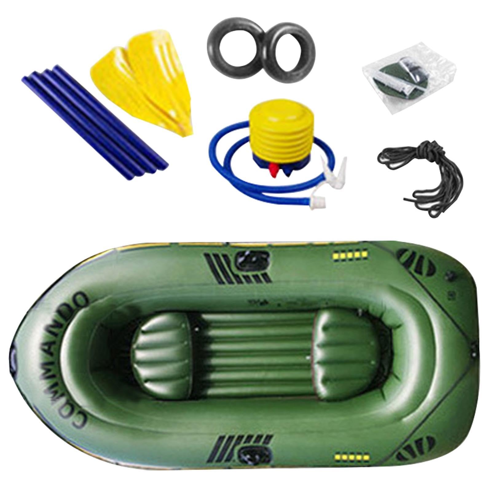 Barco De Pesca Inflable,Barco Inflable,Barco Flotante Para Deportes Acuáticos | Kayak De Senderismo Para 2 Personas/3 Personas, Barco Portátil, Deporte De Radeau, Kayak Para Lagos, Pesca, Costa