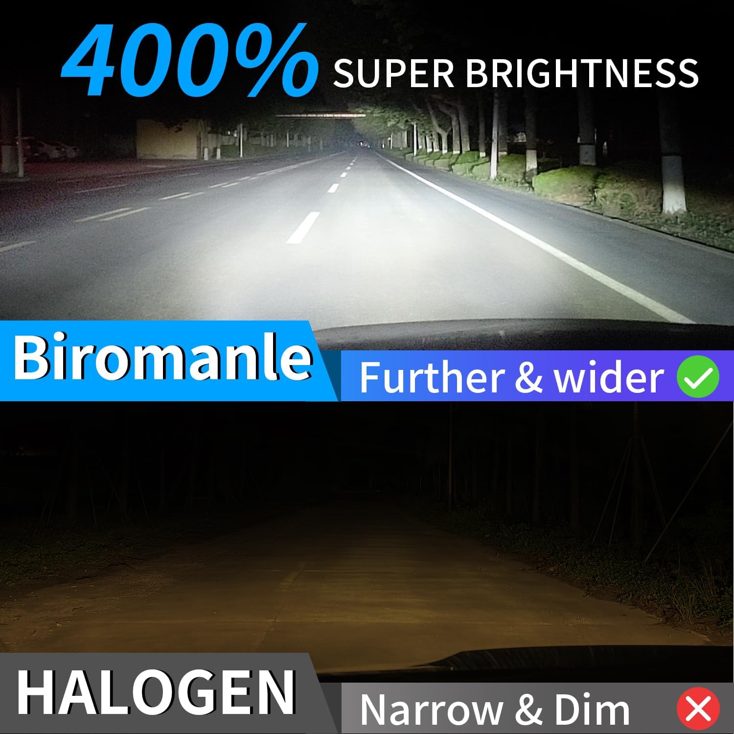 Compatible with Kawasaki Brute Force 750 KVF750 4x4i (2012-2020) Hi/Lo Beam.92069-0019 Bulbs; 400% Brightness 12000LM 6000k white light,34901-HR3-A21 Fog Light bulbs(Pack of 2)
