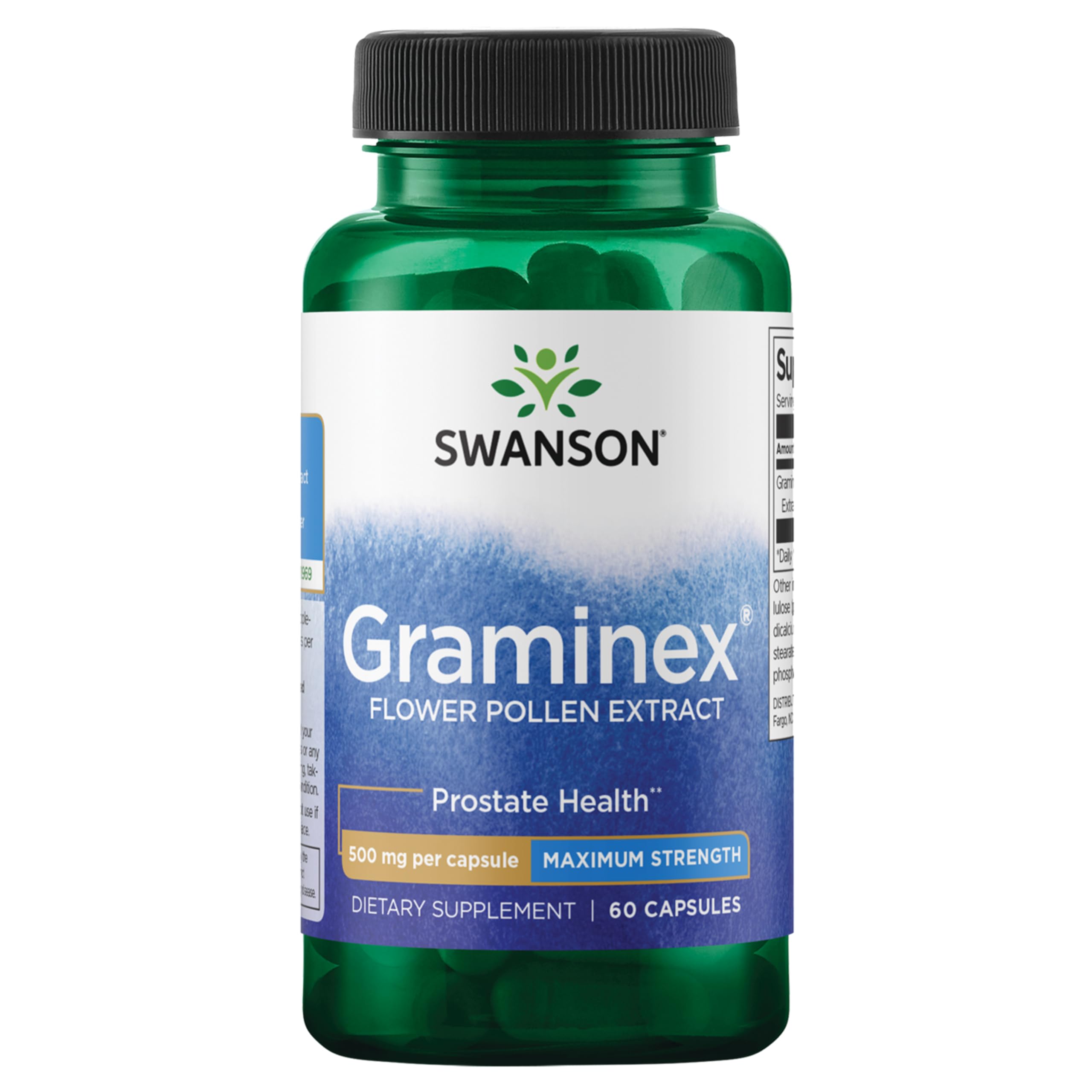 Swanson Graminex Flower Pollen Extract for Prostate Health, 60 Capsules 60 Count (Pack of 1)