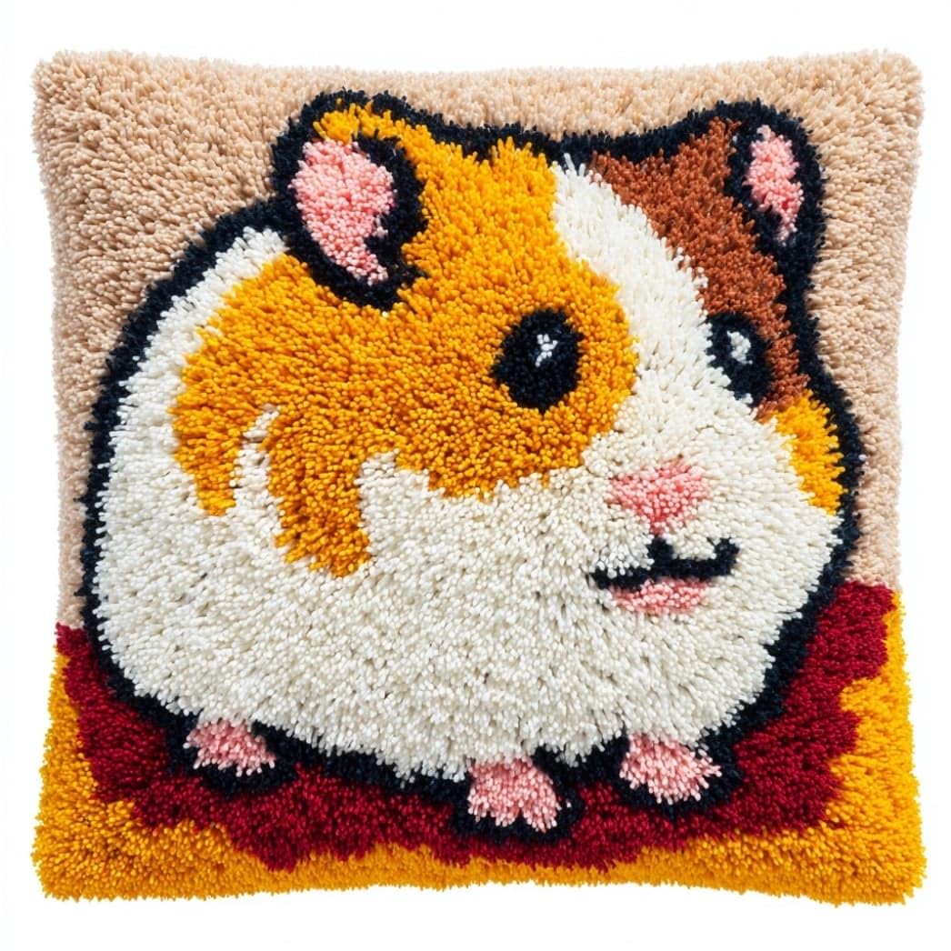 Taxpy Latch Hook Kits for Adults,Hamster 17X17 in.