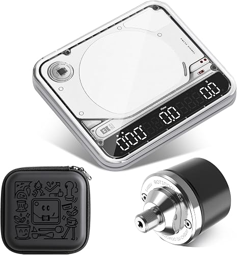 Themis Ultra Coffee Scale Bundle: Bluetooth Pressure Gauge + Coffee Scale + Carry Case (Case for Scale Only) | Real-Time Pressure/Flow/Weight Tracking | App Analytics