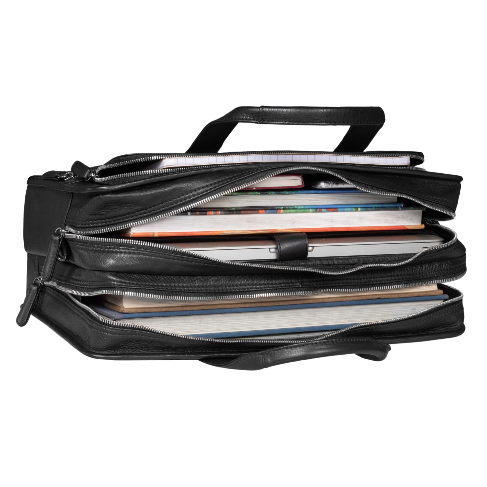 STILORD 'Yves' Serviette Cuir XL Homme pour Ordinateur 15.6 Grand Pouces Porte-Documents Sac à Bandoulière Sac de Professeur