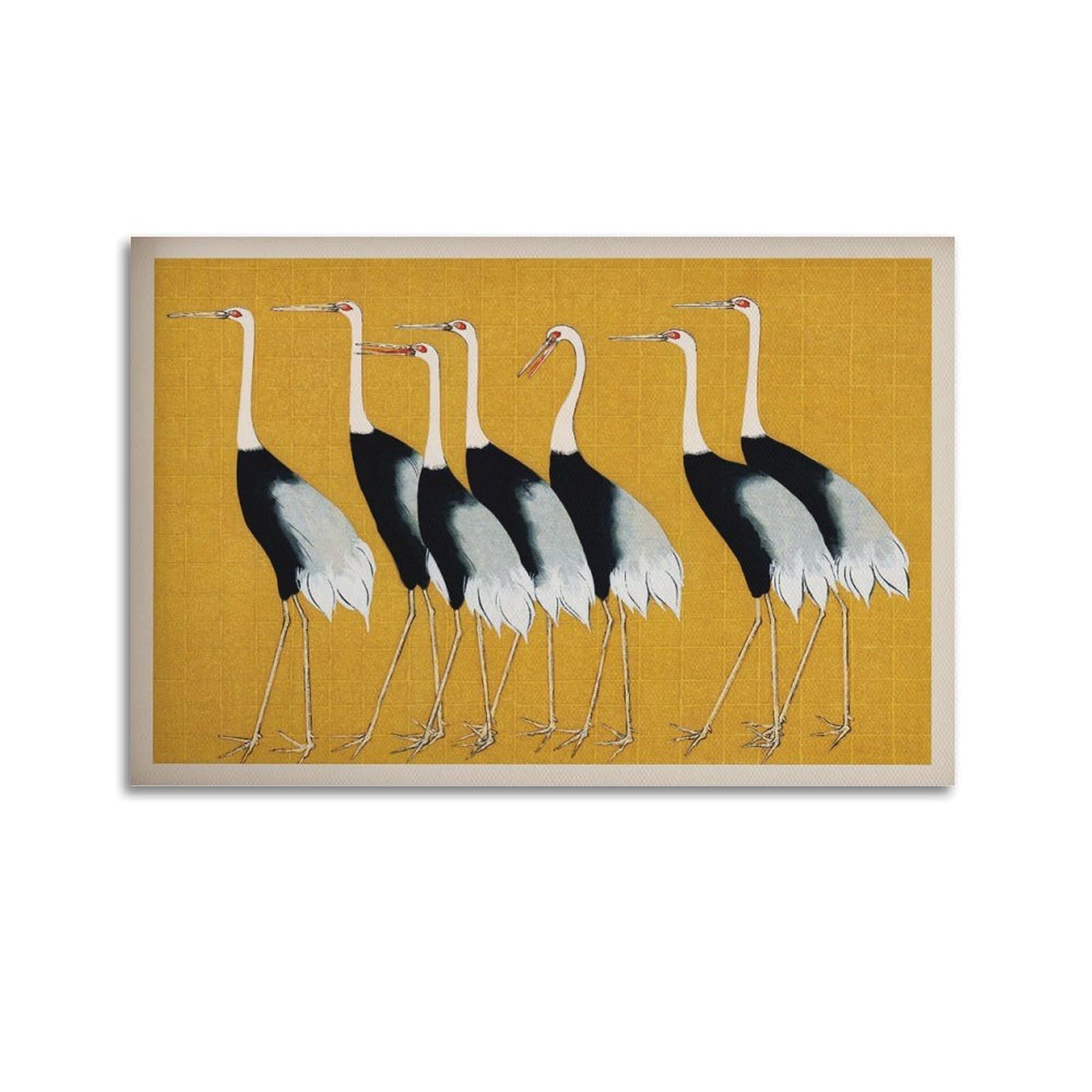 xiaoxiaoshen Ogata Korin Yellow Crane Vintage Japanese Canvas Poster Wall Art Prints Room Aesthetic Murals Bedroom And Living Decorations 24x36inch(60x90cm)