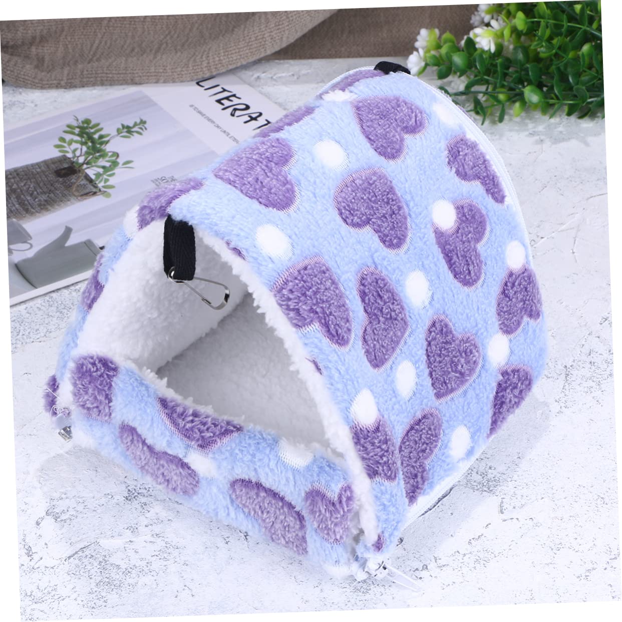 Angoily 3pièces Lit Douillet Amovible pour Hamster Nid Coton Chaud pour Animaux De Compagnie