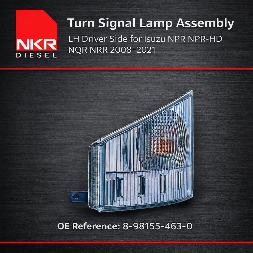 Turn Signal Lamp Assembly LH | Front Left Signal Light | for Isuzu NPR, NPR-HD, NQR, NRR | 2008–2021