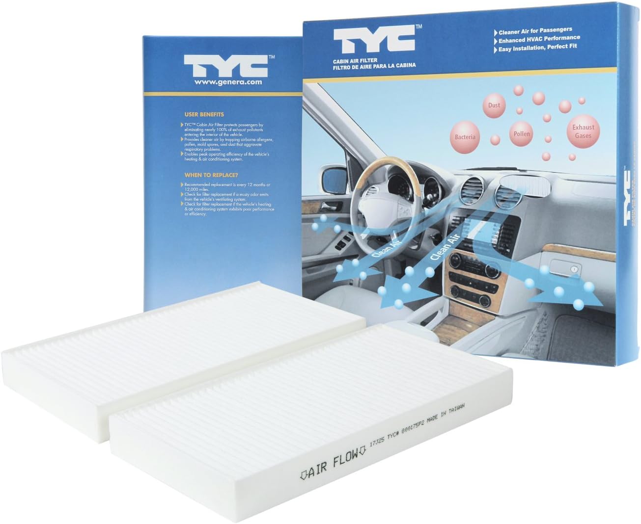 TYC Cabin Air Filter Compatible with 2008-2013 Jeep Liberty