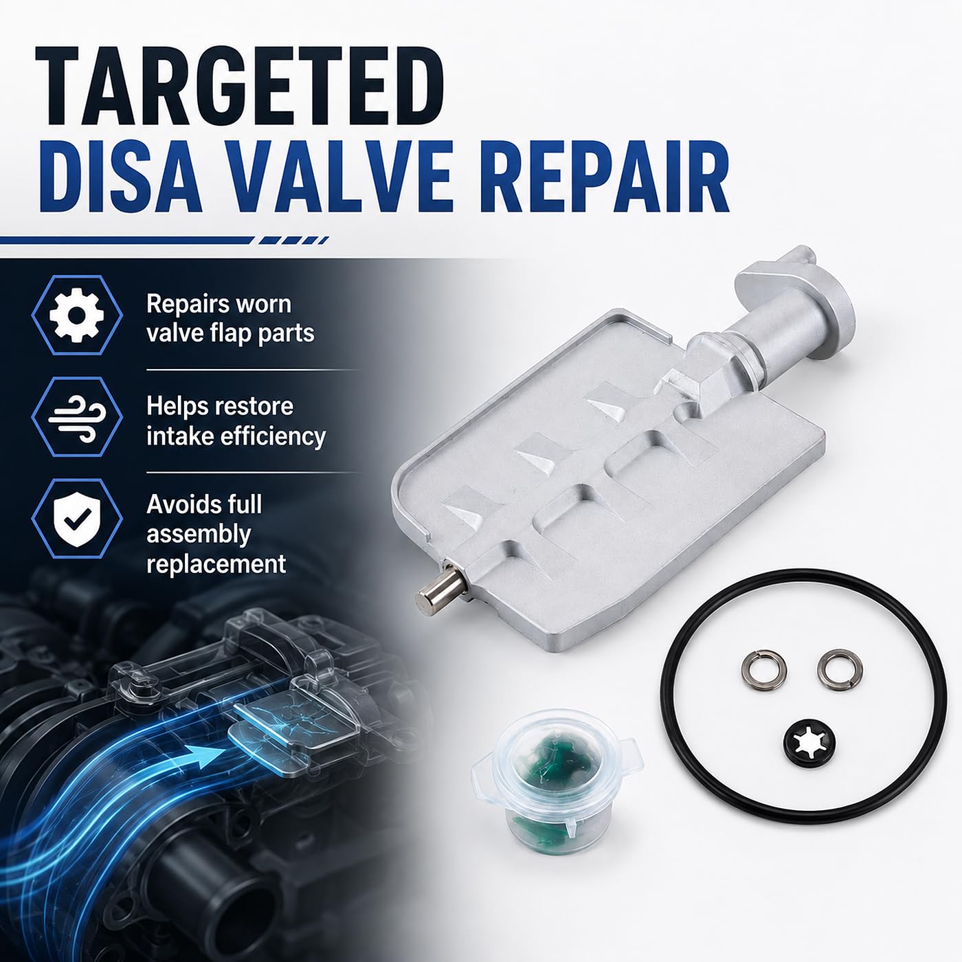 Reparación Kit de Válvula DISA para Automóviles, Lmq1698 Motor Disa Kit de Reparación Y Reconstrucción de Discos de Válvulas de Aluminio M54 3.0, para E36 E39 E46 E53 E60 E65 E66 E83 E85