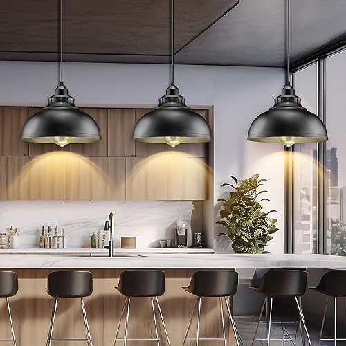 Miniatura 7 de Lámpara colgante enchufable, luces colgantes de 15 pies con cable de enchufe, interruptor de encendidoapagado, lámpara colgante industrial con cable