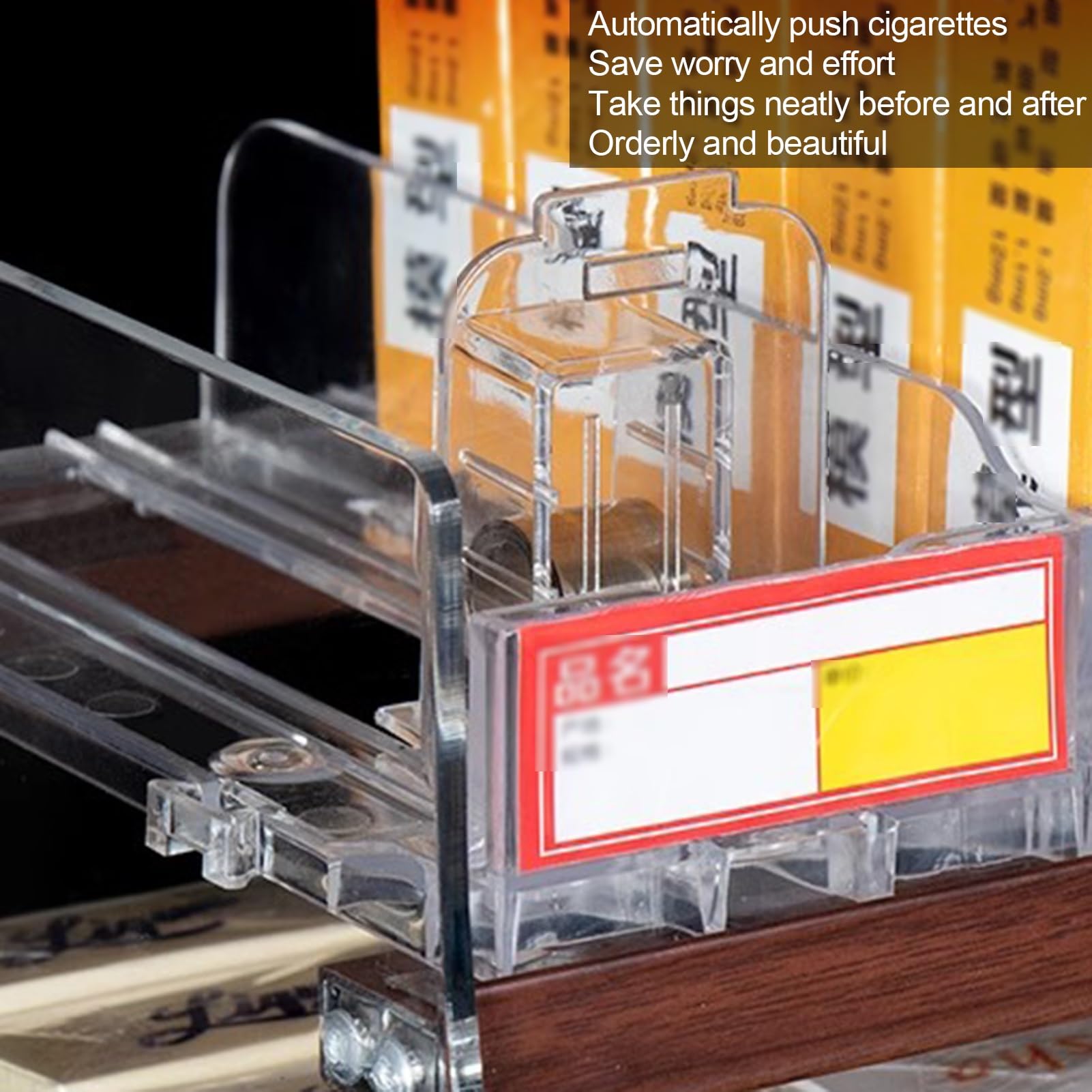 Generisch Zigarettenhalter aus Acryl mit Mehreren Schichten, Wandmontage, automatischer Schieber, Organizer für Schränke, effiziente Tabakvitrine, platzsparende Aufbewahrungslösung