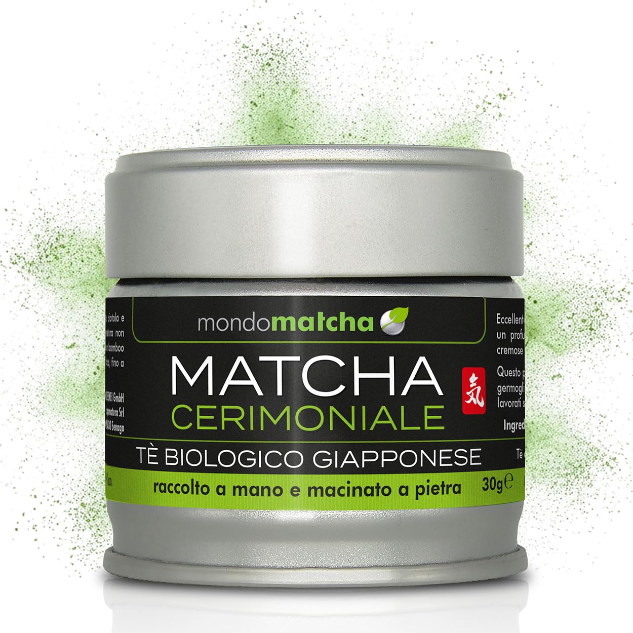 Mondomatcha Tè Verde Matcha Biologico Giapponese 30g - Grado Cerimoniale Premium, Macinato a Pietra - Polvere di Matcha Bio Originale dal Giappone