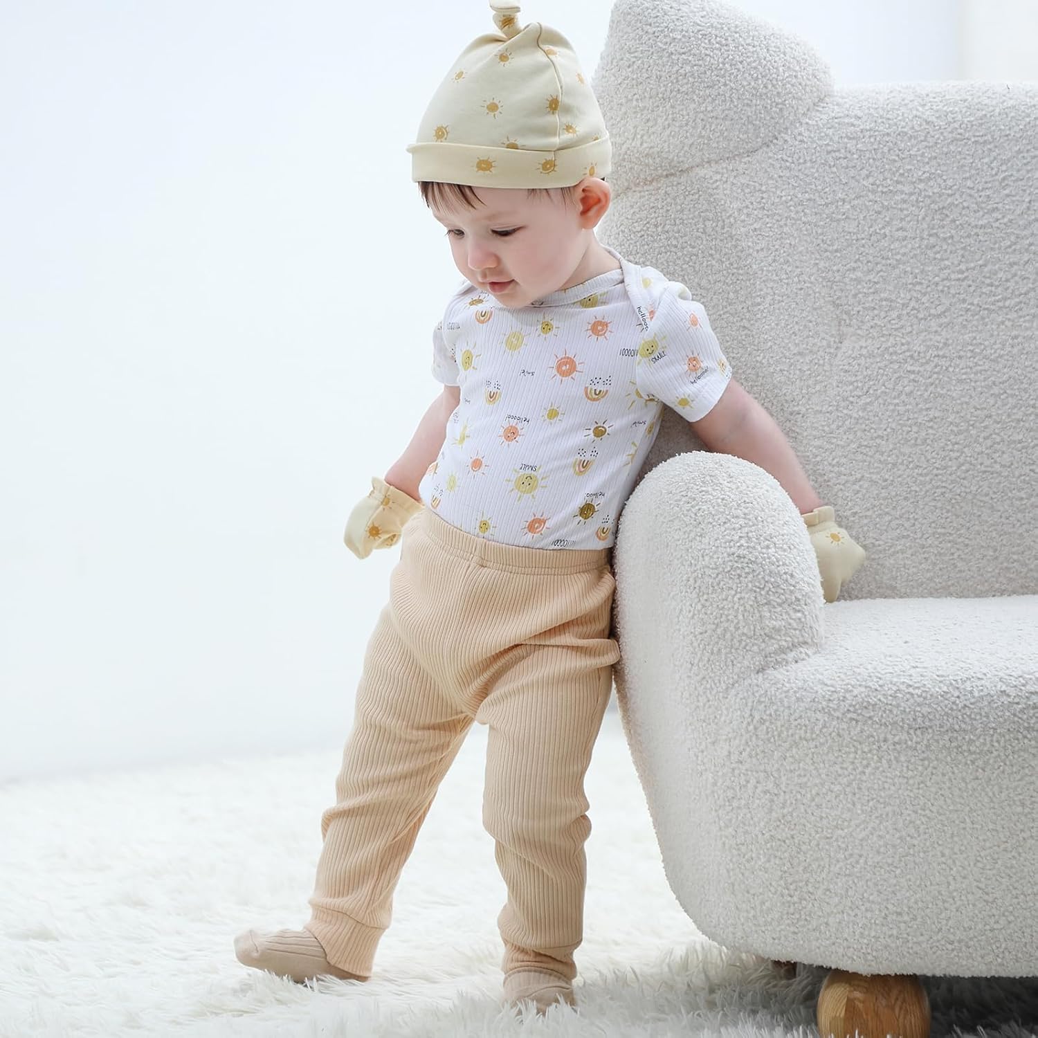 Baby Bodysuit 'Sent With A Kiss From My Papa In Heaven' - White Long Sleeve Onesie 0-24 Months