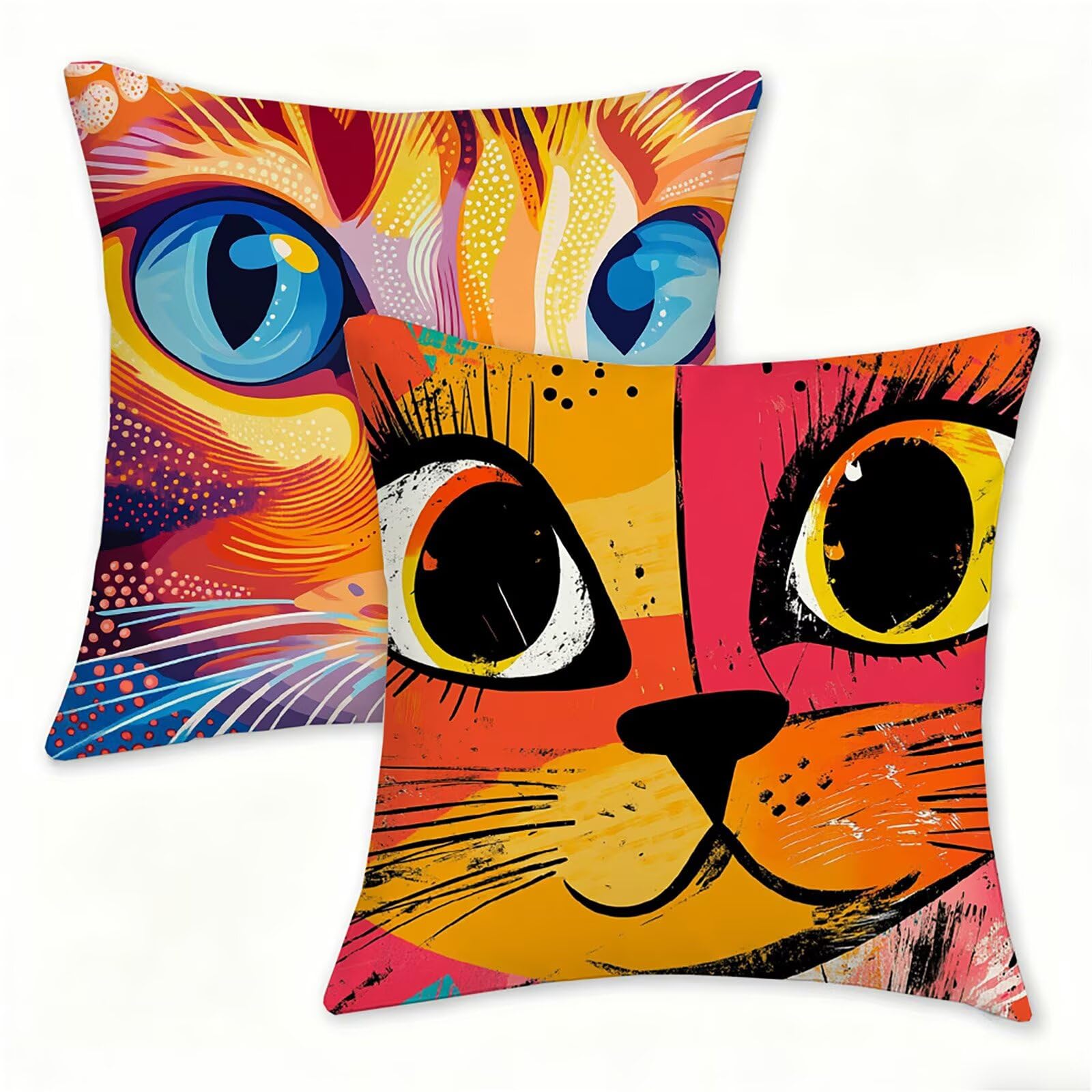 Housse de coussin velours 50x50 lot de 2 dessin animé douceur maison