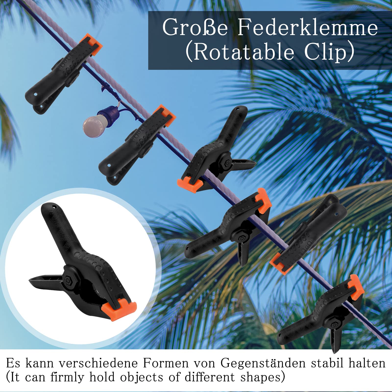 Morsetti A Molla Usati Set Di 8 Morsetti A Molla Da 4 Pollici - In