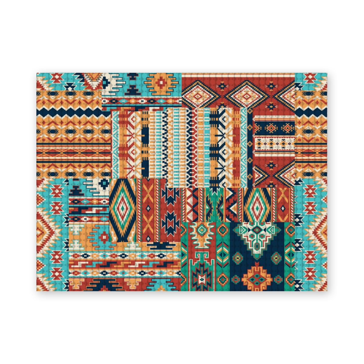 北米　サンタフェ　ネイティブアメリカン　額装タイル絵 北米 サンタフェ ネイティブアメリカン 額装タイル絵 Amazon.co