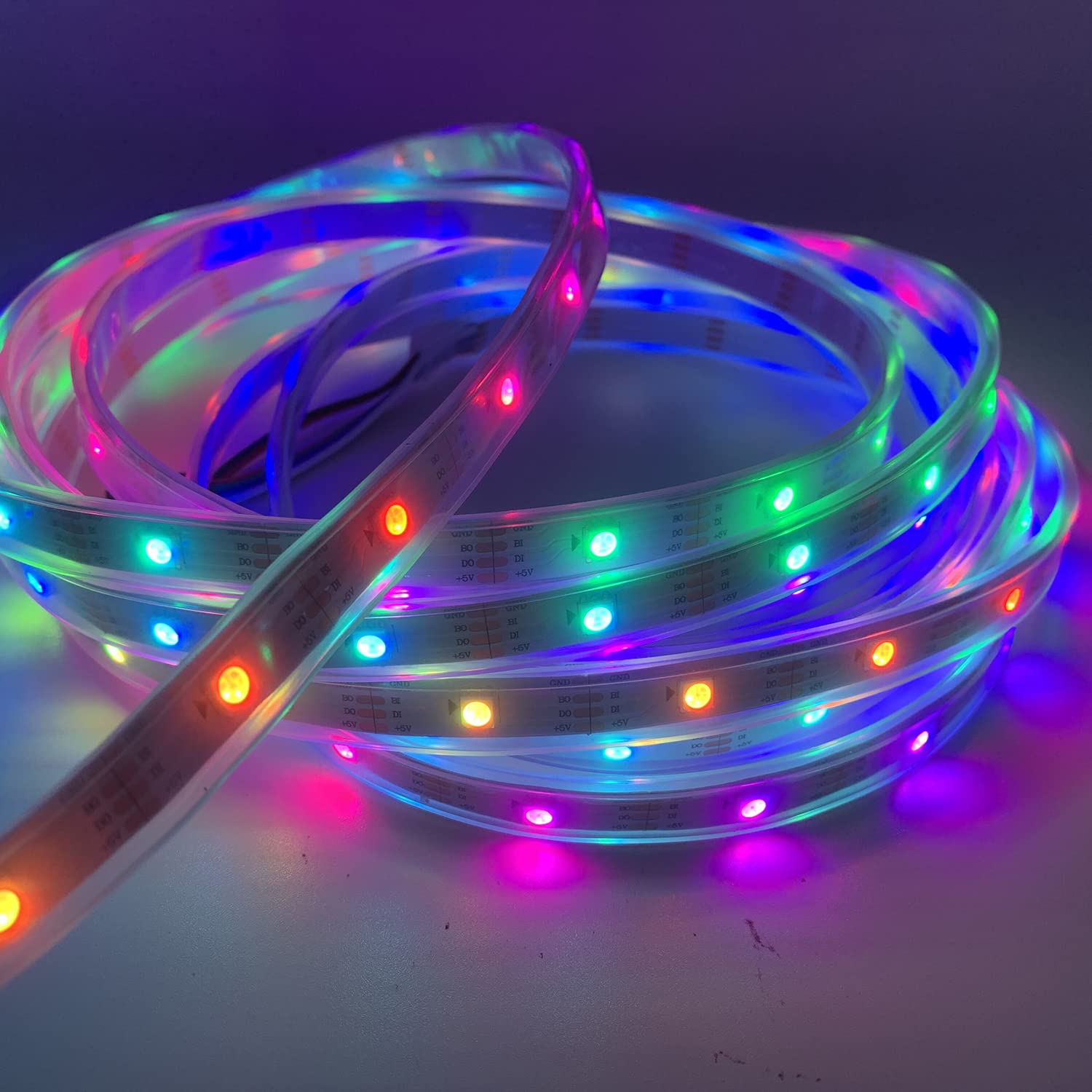DC5V WS2813 Signal Backup Addressable RGB Strip Light 64LEDs 10mm