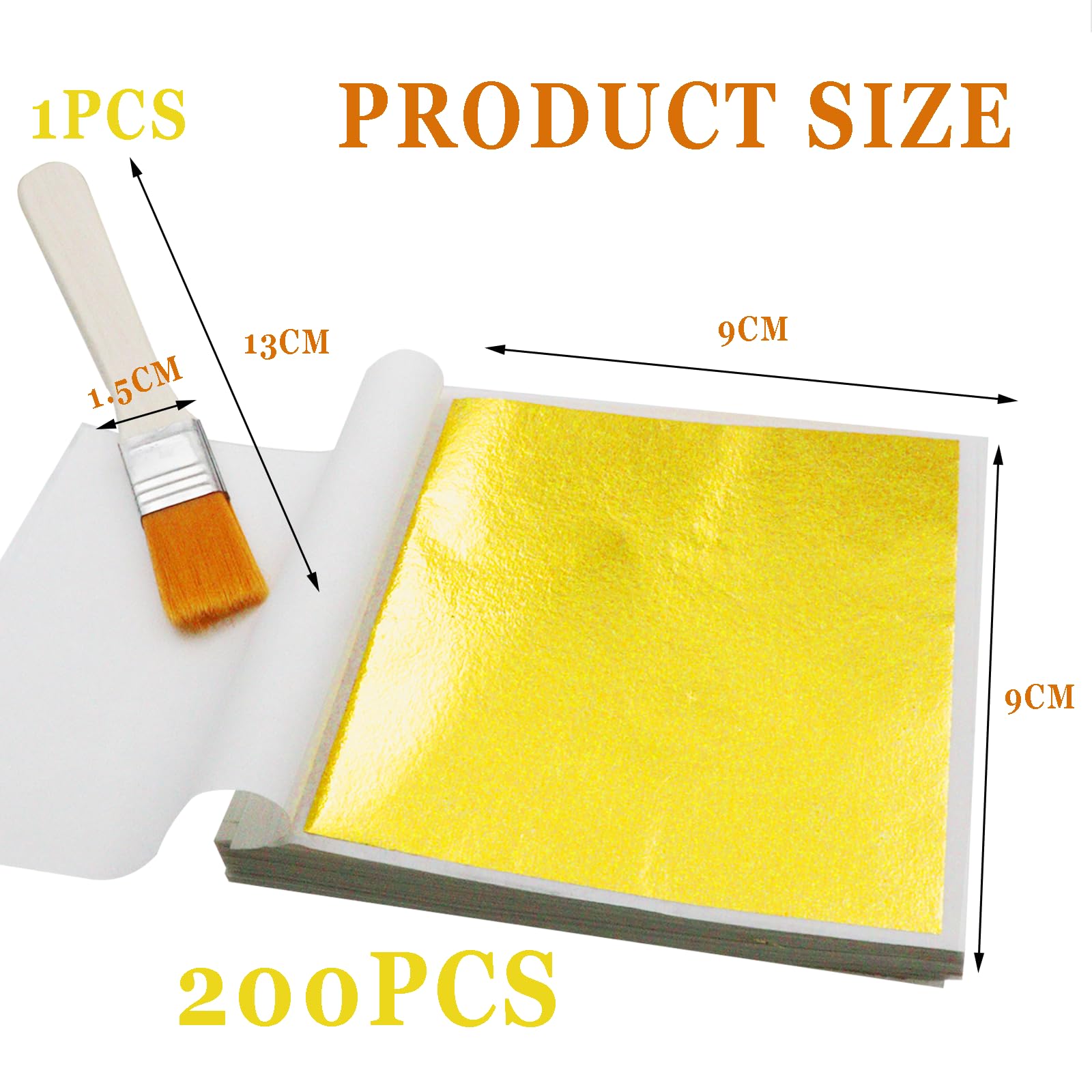 INNAL 200 Sheets Gold Leaf Sheets - Image 2