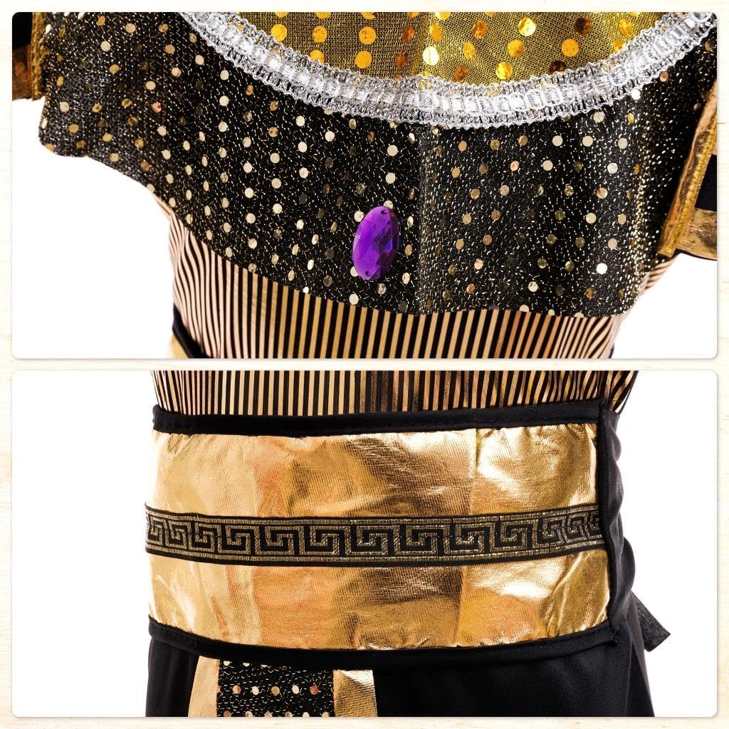 Dressy Daisy Ancient Egyptian Pharaoh Costume Set with Accessory for Toddler Kids Boys Halloween Dress up Outfit Size 4T - 12