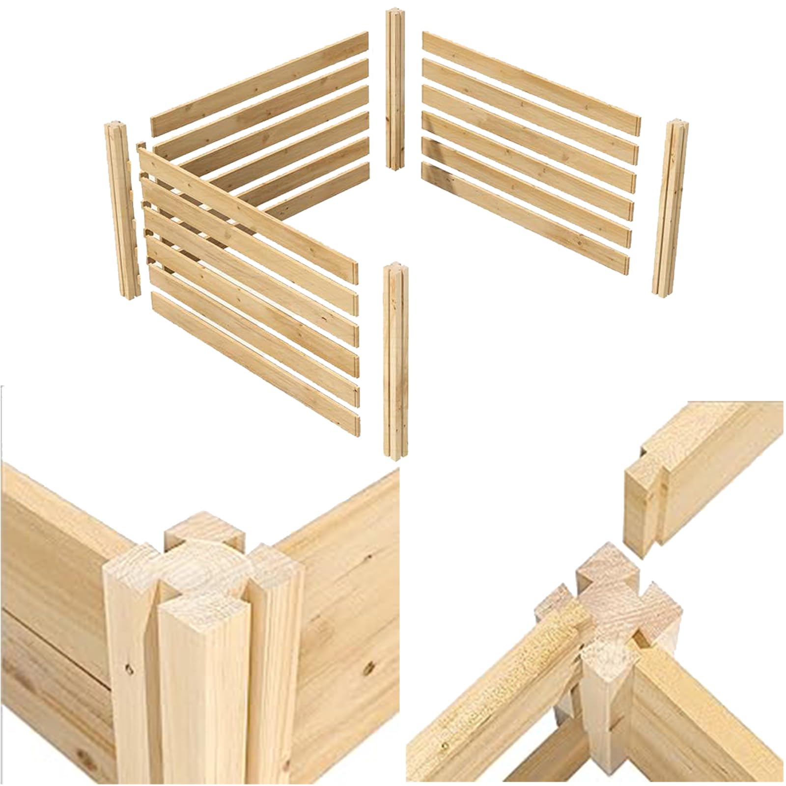 Recinzione esterna Copertura per aria condizionata Divisorio in legno massello Contenitore per bidone della spazzatura Nascondi Condizionatore d' aria Rack Flower Stand Griglie protettive per